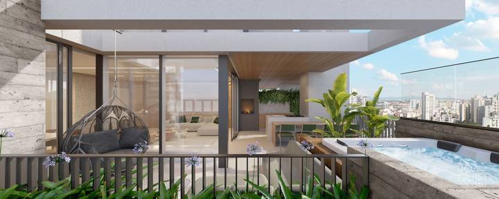 Varanda da cobertura duplex